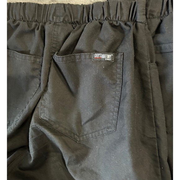 3 pairs Greys Anatomy Black Scrub Women XST Polyester Rayon Drawstring Waist - Picture 6 of 10